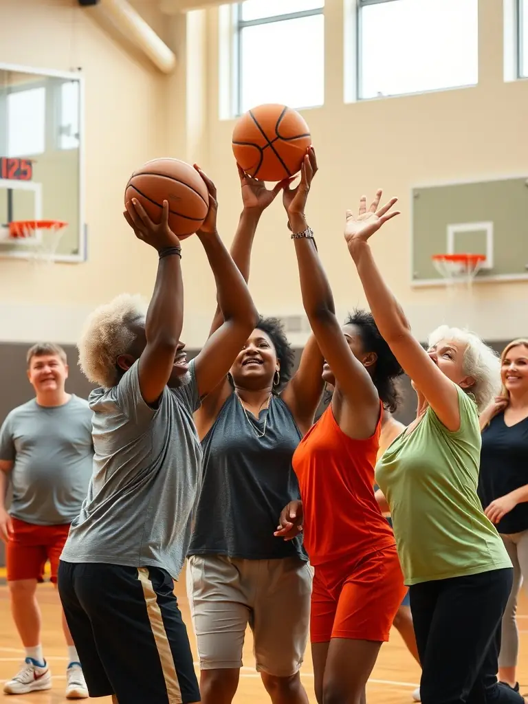 An action shot of individuals playing basketball, highlighting the competitive and community aspects of the basketball program at ALLIANCE SPORTIVE VALENSOLE GREOUX.